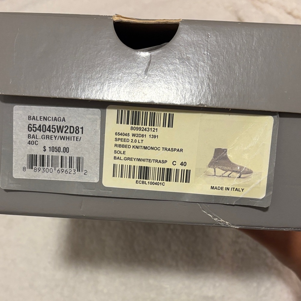 Balenciaga Speed 2.0 in Gray and White - Picture 2 of 5
